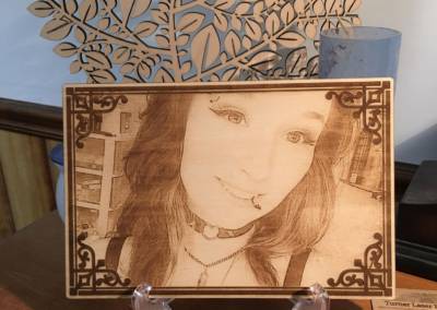 Laser Engraved Photos in Wood 2