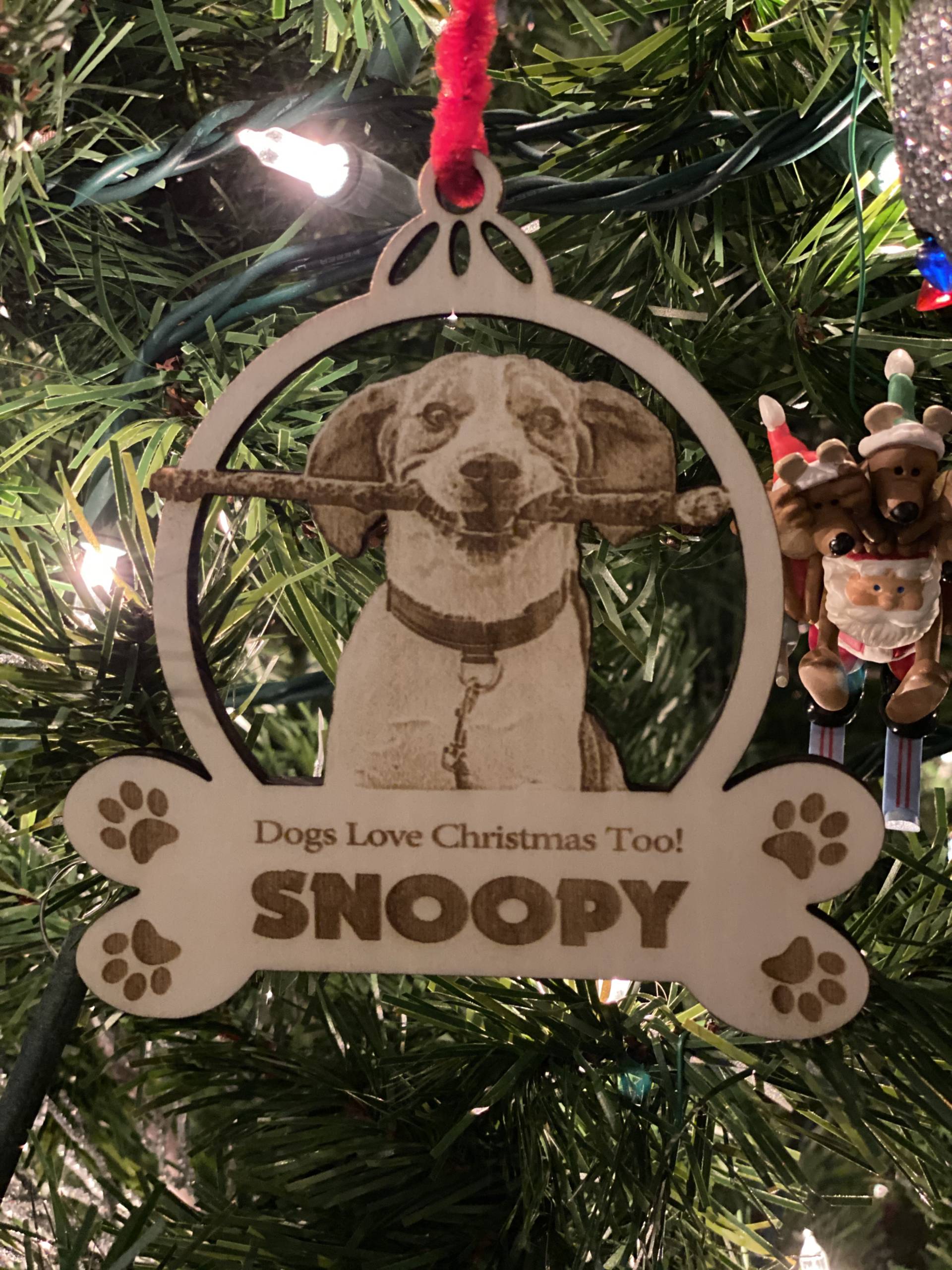 Dog Christmas Ornament - Turner Laser Engraving