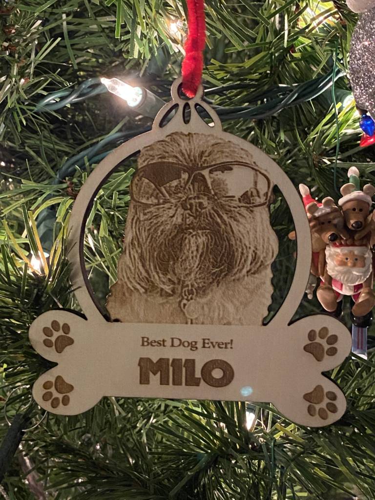 Dog Christmas Ornament - Turner Laser Engraving